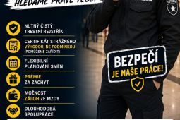 Ostraha obchodního domu- Blansko - 150,-/HOD