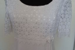 Romantické bílé svatební šaty, vel. 40, vhodné pro těhotné